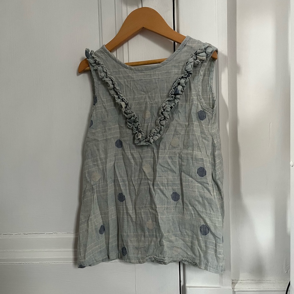 Pastel blue pattern ruffle dress